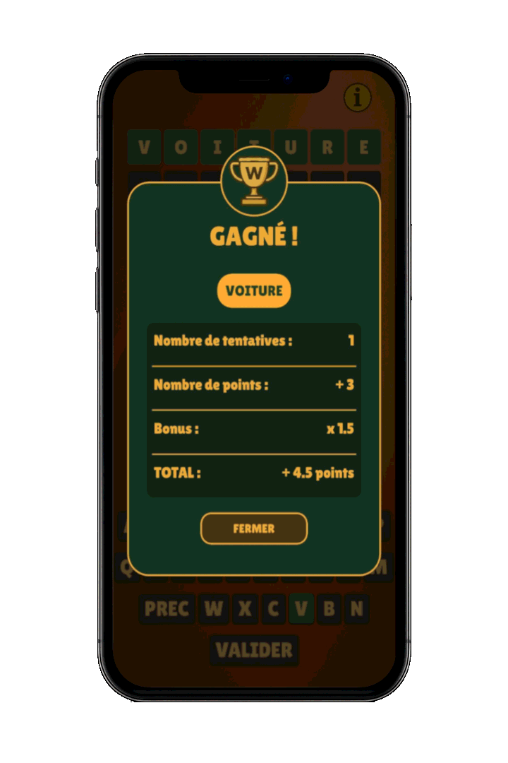 Mode chrono avec compteur en cours